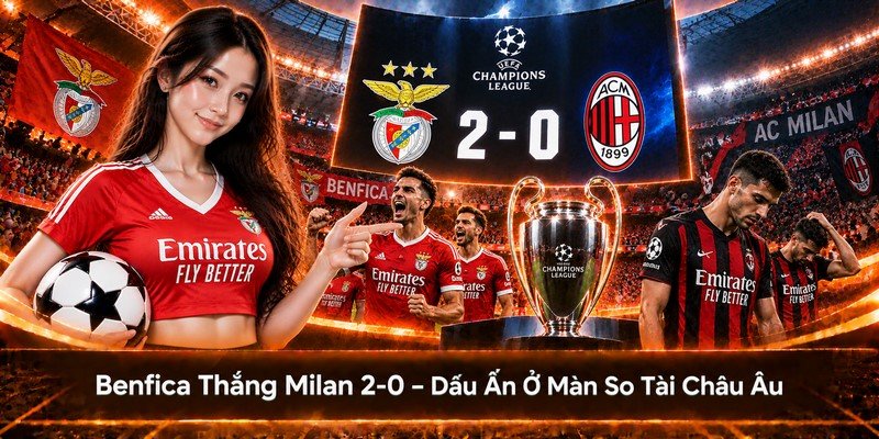 Benfica thắng Milan 2-0